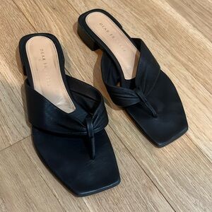 Dear Frances Black Wrap Sandal Size 7